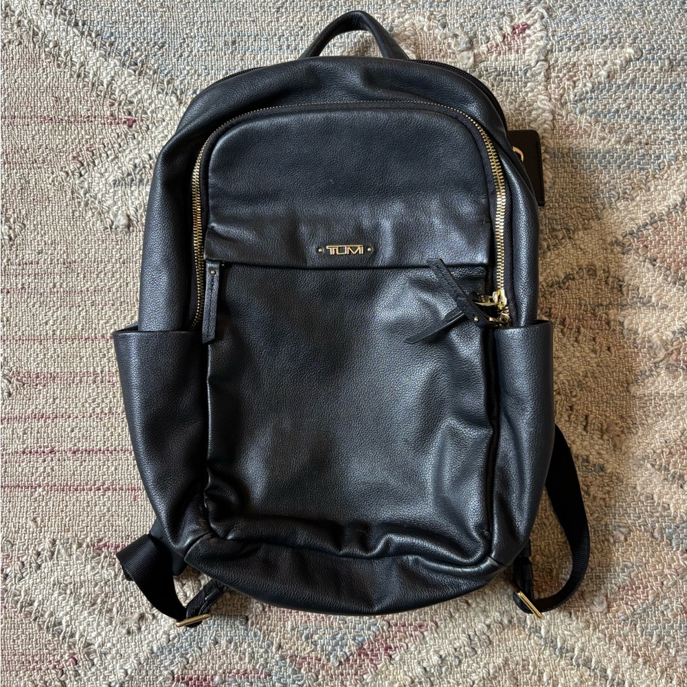 Leather Tumi Backpack/Purse